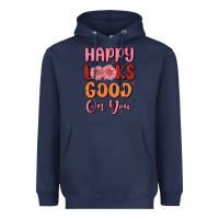 Navy happy looks good on you Heavyweight Hoodie - MaliasSmallBusiness