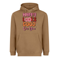 Toasted Coconut happy looks good on you Heavyweight Hoodie - MaliasSmallBusiness