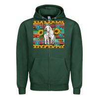 Sports Green goats mom and baby sunflowers gemstones serape leopard glitter wooden Zipper Hoodie - Artiststas