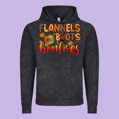 Flannels Boots And Bonfires Vintage Hoodie Designed By Zillion Design Studio