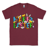 Burgundy happy easter Classic Tee - AdoDesignShop