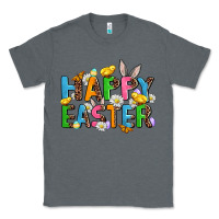 Charcoal Heather happy easter Classic Tee - AdoDesignShop
