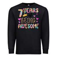 Black 7 years of being awesome Premium Sweatshirt - MaliasSmallBusiness