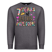 Charcoal Heather 7 years of being awesome Premium Sweatshirt - MaliasSmallBusiness
