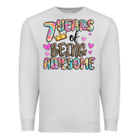 Dove Grey 7 years of being awesome Premium Sweatshirt - MaliasSmallBusiness