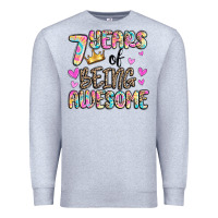 Heather Grey 7 years of being awesome Premium Sweatshirt - MaliasSmallBusiness