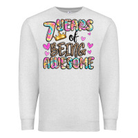 Oatmeal Heather 7 years of being awesome Premium Sweatshirt - MaliasSmallBusiness