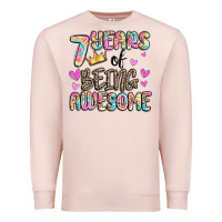 Pale Pink 7 years of being awesome Premium Sweatshirt - MaliasSmallBusiness