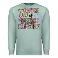Seafoam 7 years of being awesome Premium Sweatshirt - MaliasSmallBusiness