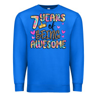 True Royal 7 years of being awesome Premium Sweatshirt - MaliasSmallBusiness