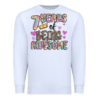 White 7 years of being awesome Premium Sweatshirt - MaliasSmallBusiness