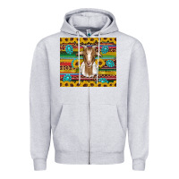 Heather Grey goat sunflowers gemstones serape leopard glitter Zipper Hoodie - Artiststas