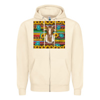 Sandshell goat sunflowers gemstones serape leopard glitter Zipper Hoodie - Artiststas