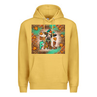 Antique Gold Western Hay Fall Cow Premium Hoodie - LillyAllenDesigns