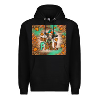 Black Western Hay Fall Cow Premium Hoodie - LillyAllenDesigns