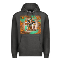 Charcoal Heather Western Hay Fall Cow Premium Hoodie - LillyAllenDesigns