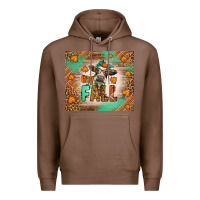 Chestnut Western Hay Fall Cow Premium Hoodie - LillyAllenDesigns