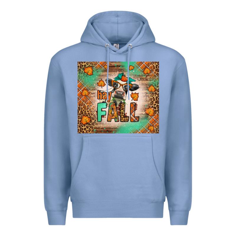 Western Hay Fall Cow Premium Hoodie by LillyAllenDesigns | Teevron