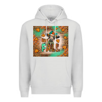 Dove Grey Western Hay Fall Cow Premium Hoodie - LillyAllenDesigns