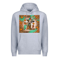 Heather Grey Western Hay Fall Cow Premium Hoodie - LillyAllenDesigns