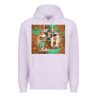 Lilac Western Hay Fall Cow Premium Hoodie - LillyAllenDesigns