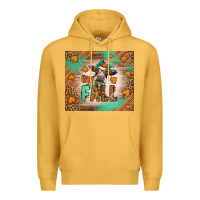 Mustard Western Hay Fall Cow Premium Hoodie - LillyAllenDesigns