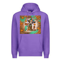 Purple Western Hay Fall Cow Premium Hoodie - LillyAllenDesigns