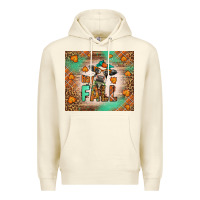 Sandshell Western Hay Fall Cow Premium Hoodie - LillyAllenDesigns