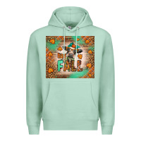 Seafoam Western Hay Fall Cow Premium Hoodie - LillyAllenDesigns