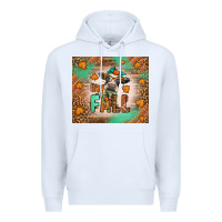 White Western Hay Fall Cow Premium Hoodie - LillyAllenDesigns