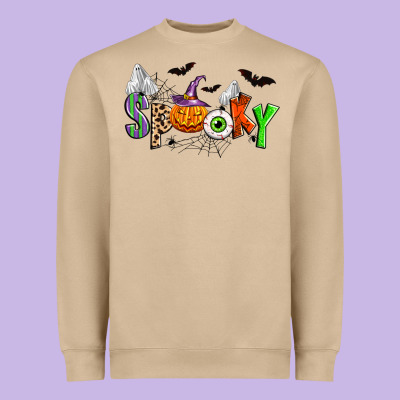 Halloween Spooky Heavyweight Sweatshirt Designed By Zillion Design Studio