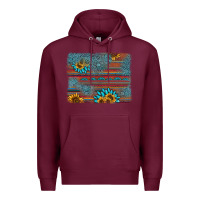 Burgundy sunflower gemstone serape background Premium Hoodie - AdoDesignShop