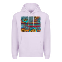 Lilac sunflower gemstone serape background Premium Hoodie - AdoDesignShop