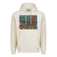 Oatmeal Heather sunflower gemstone serape background Premium Hoodie - AdoDesignShop