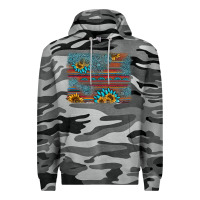 Slate Camo sunflower gemstone serape background Premium Hoodie - AdoDesignShop