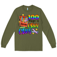 Army Green 100 days of cray cray Long Sleeve Tee - Artiststas