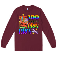 Burgundy 100 days of cray cray Long Sleeve Tee - Artiststas