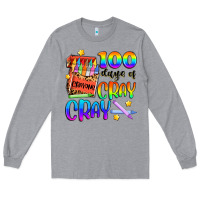 Heather Grey 100 days of cray cray Long Sleeve Tee - Artiststas