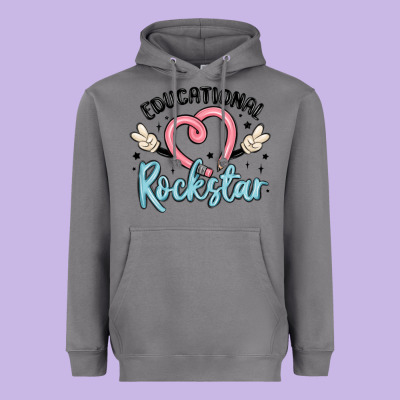 Educational Rockstar Heavyweight Hoodie Designed By Maliassmallbusiness