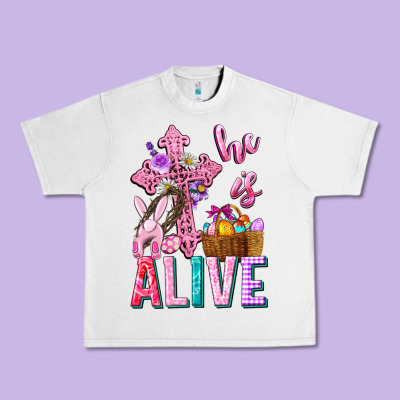 He Is Alive Easter Urban Heavy Tee Designed By Neo Western