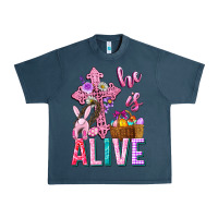 Midnight Navy he is alive easter Urban Heavy Tee - Neo Western