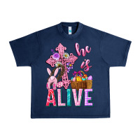 Navy he is alive easter Urban Heavy Tee - Neo Western