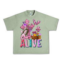 Oil Green he is alive easter Urban Heavy Tee - Neo Western