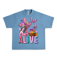 Pebble Blue he is alive easter Urban Heavy Tee - Neo Western