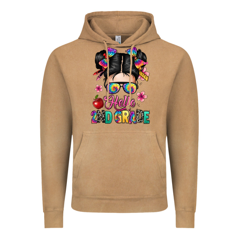 Hello Second Grade Kid Vintage Hoodie by texasbilliewilder | Teevron