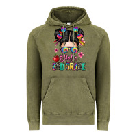 Vintage Olive hello second grade kid Vintage Hoodie - texasbilliewilder