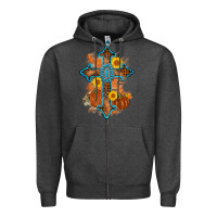 Charcoal Heather thanksgiving cross pumpkin sunflower Zipper Hoodie - AdoDesignShop