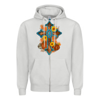 Dove Grey thanksgiving cross pumpkin sunflower Zipper Hoodie - AdoDesignShop