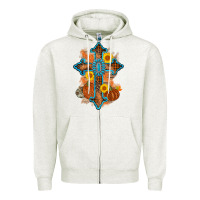 Oatmeal Heather thanksgiving cross pumpkin sunflower Zipper Hoodie - AdoDesignShop
