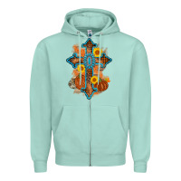 Seafoam thanksgiving cross pumpkin sunflower Zipper Hoodie - AdoDesignShop